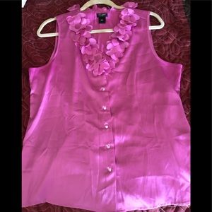 Ann Taylor Silk Sleeveless Blouse